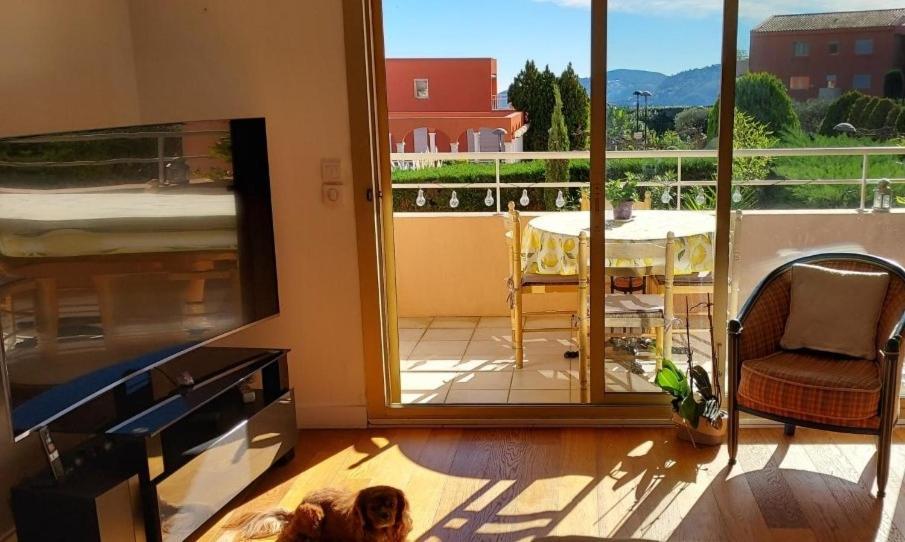 Chambre Lit 2 Personnes Dans Appartement Du Logeur Mandelieu-la-Napoule Exterior foto